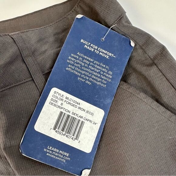 Marika Skylar Capri Pants in Forged Iron, Size S - Picture 4 of 11